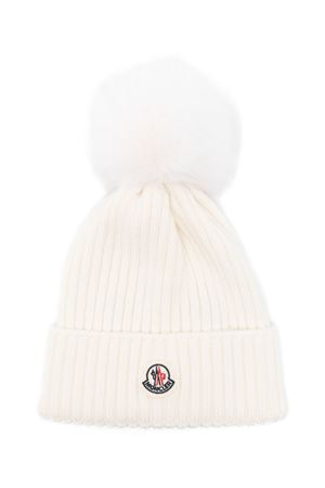 white virgin wool cap MONCLER KIDS | J29543B00014M1131030